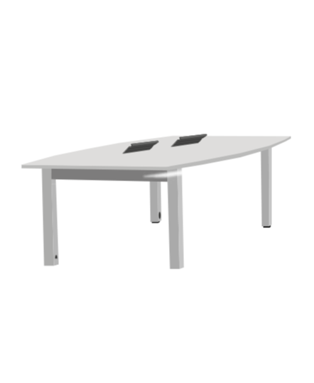 Mesa de reunión Pro semiovalada