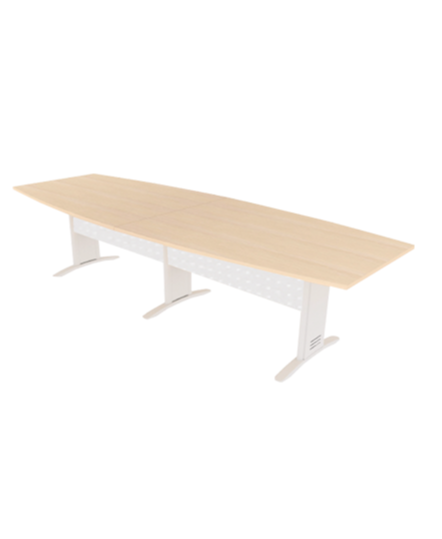 Mesa de reunión semiovalada doble 